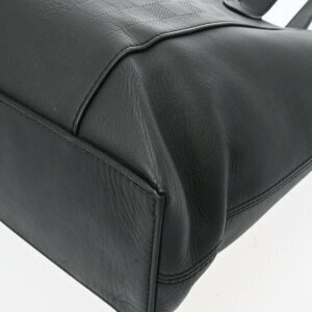 Louis Vuitton Damier Infini Black Cabas Voyage Onyx Black Leather Tote Bag - Picture 6 of 7